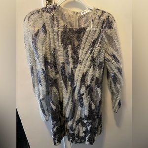 Tulle sequined mini dress